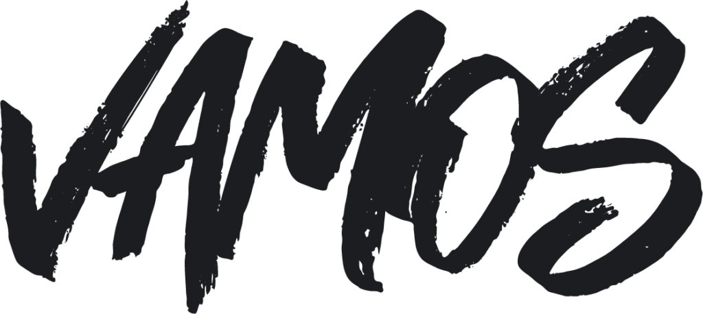 The official Vamos logo, in black.